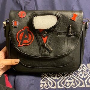 Loungefly black widow crossbody bag